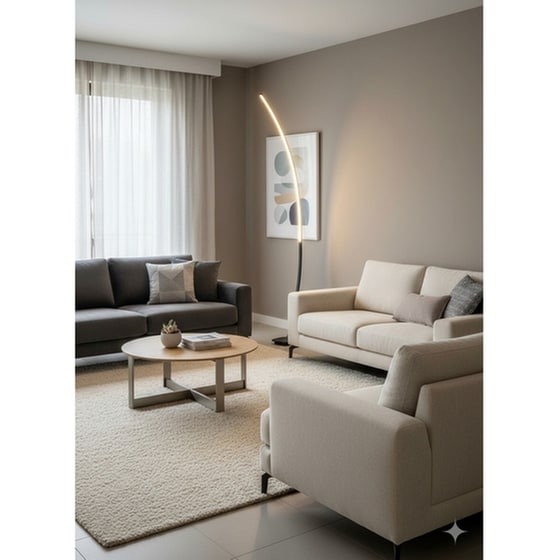 Trio Lighting Solo LED Φωτιστικό Δαπέδου Υ158xΜ15εκ. με Θερμό Λευκό Φως 1100lm ΜαύροΚωδικός: R42791132 image 2