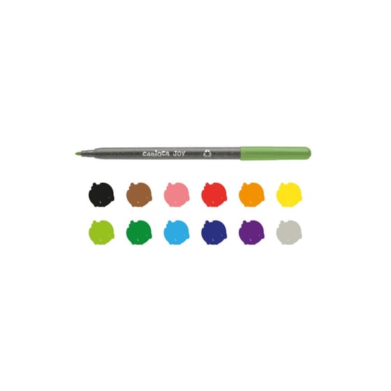Μαρκαδόροι Carioca Joy 12 Τεμάχια Eco image 1