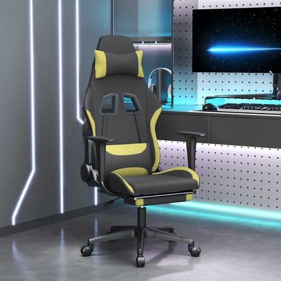 Καρέκλα Gaming VIDAXL 345506 με Υποπόδιο - Μαύρο image 10