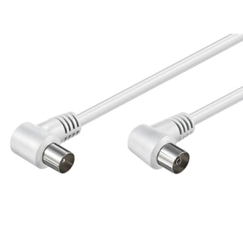 GOOBAY Goobay Καλώδιο Κεραίας Αρσενικό Σε Θηλυκό 11520, Γωνιακό, 1.5m, Λευκό