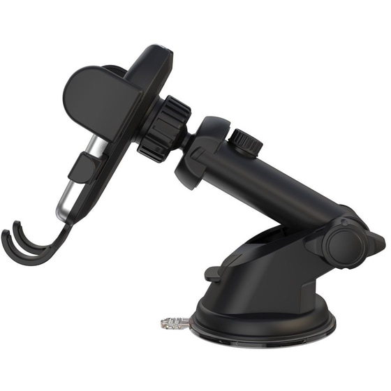 XO Βάση Κινητού Αυτοκινήτου C77 με Ρυθμιζόμενα Άγκιστρα - Μαύρο image 1