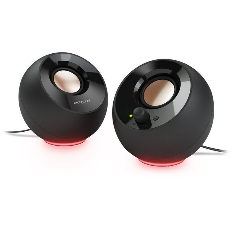 Ηχεία Υπολογιστή 2.0 Creative Pebble RGB 4.4W - Μαύρο