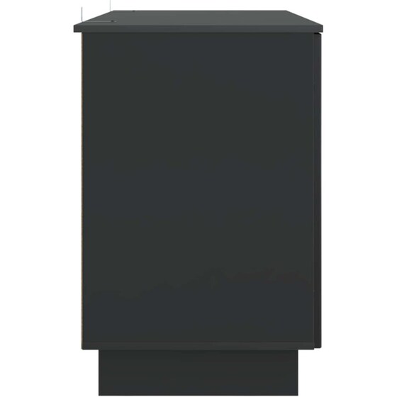 Γραφείο VidaXL από Επεξεργασμένο Ξύλο 142,5x50x75 cm - Μαύρο image 4