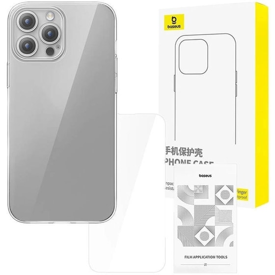Θήκη Apple iPhone 15 Pro + Tempered Glass - Baseus Clear Case με MagSafe - Διάφανο image 1