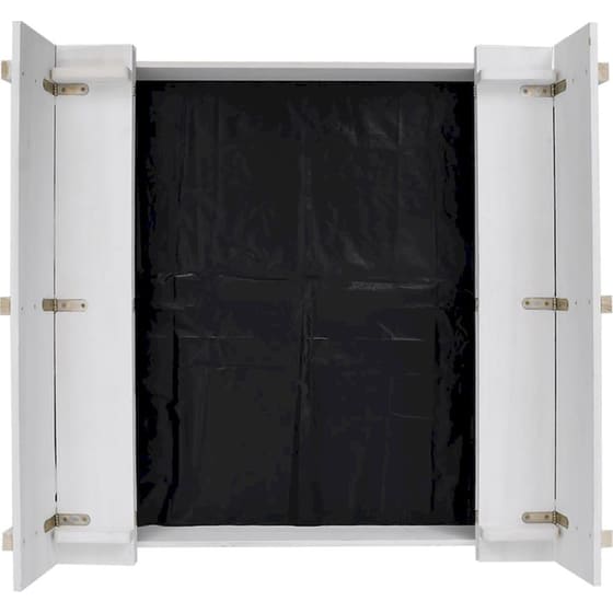 VidaXL Αμμοδόχος με Καθίσματα Τετράγωνη 95x90x15cm Ξύλινη - Λευκό image 4