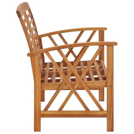 Παγκάκι Κήπου VidaXL από Μασίφ Ξύλο Ακακίας 119x67x83  cm - Καφέ image 3