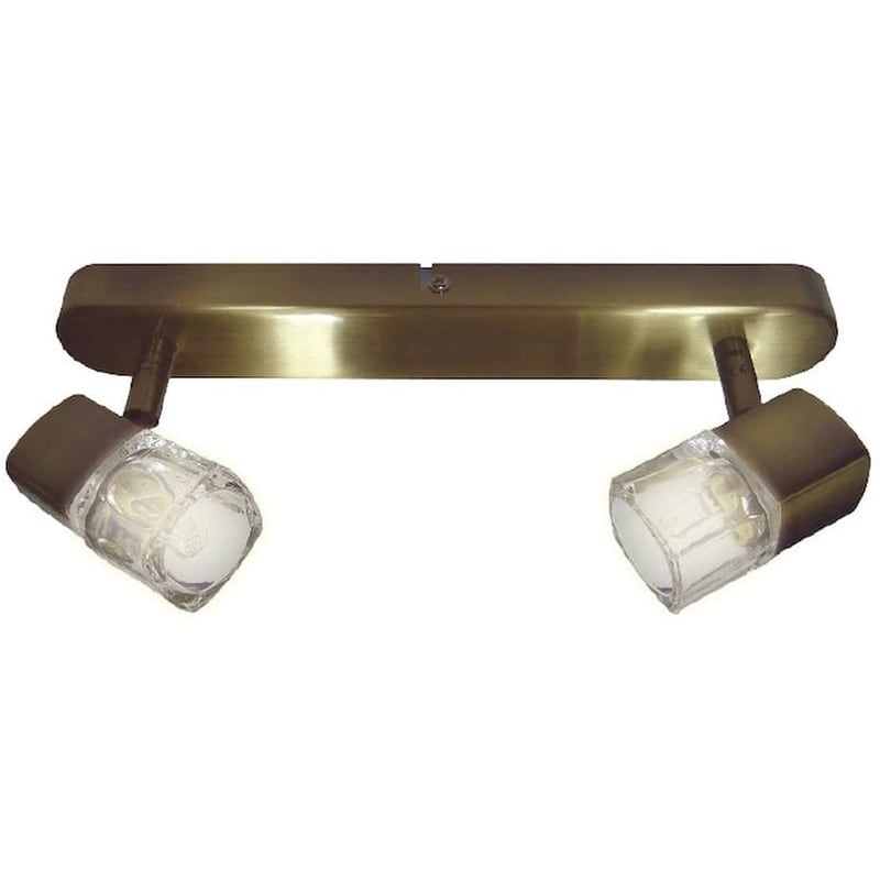 ACA DECOR Σποτ Δίφωτο Aca Naples 0901062gab Μεταλλικό - Μπρονζέ