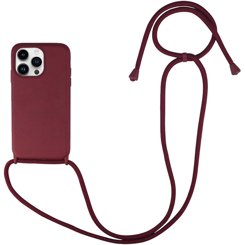 Θήκη Apple iPhone 14 Pro Max - My Colors CarryHang Strap - Μπορντώ