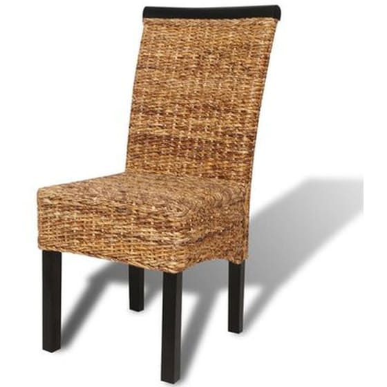 Καρέκλες Vidaxl Τραπεζαρίας  από Άμπακα/Μασίφ Ξύλο Μάνγκο 2 Τμχ - Καφέ image 4