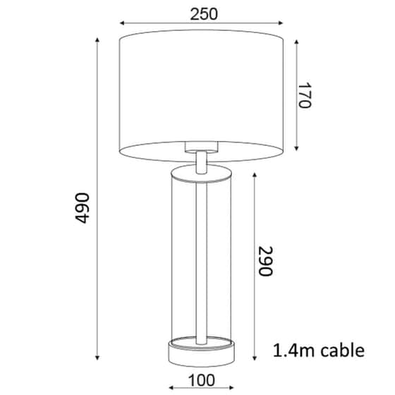 Πορτατίφ Aca Antelino Od90801twg Μεταλλικό 25x25x49 cm - Λευκό/Μπρονζέ image 1