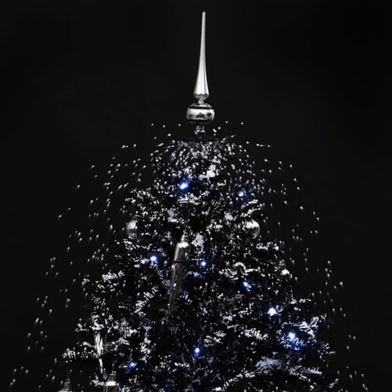 Χριστουγεννιάτικο Δέντρο VidaXL Χιονισμένο με Βάση 1.40m - Μαύρο image 3