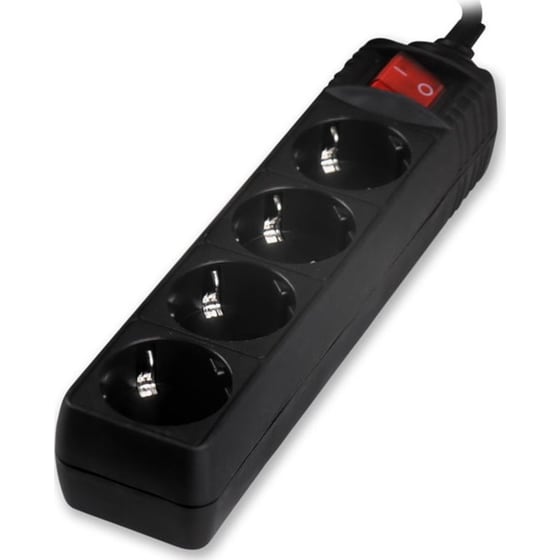 Πολύπριζο Lamtech LAM023725 4 θέσεων 1.4m - Μαύρο image 1