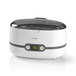 Nedis Jecl110wt Ultrasonic Jewellery Cleaner, 600 Ml Capacity, Digital Timer 233-0237
