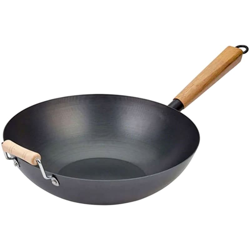 NAVA Τηγάνι Γουόκ Αντικολλητικό Cantonese 10-166-014 35cm Καφέ/Μαύρο