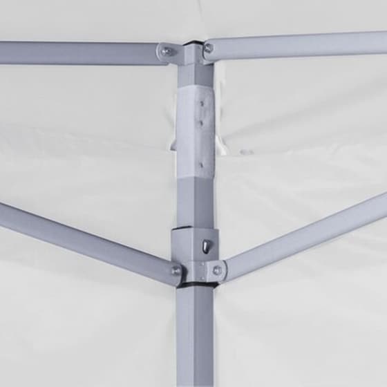 Κιόσκι Vidaxl Ατσάλι Πτυσσόμενο 2x2m - Λευκό image 2