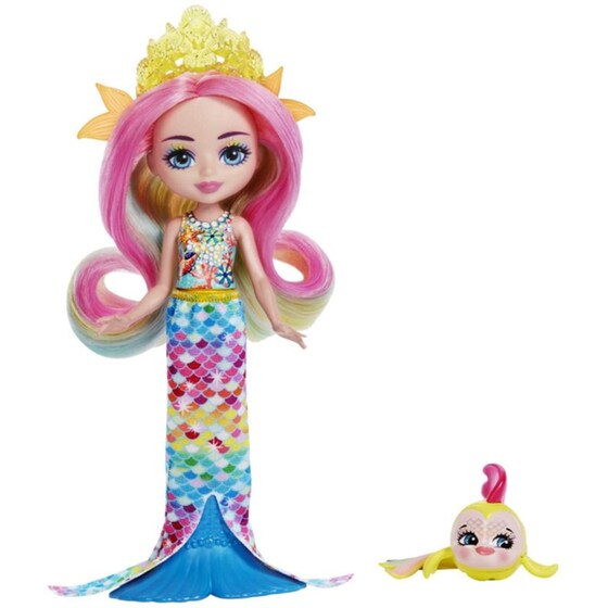 Κούκλα Mattel Enchantimals Royals - Radia & Flo Γοργόνα Ουράνιο Τόξο (HCF68) image 1