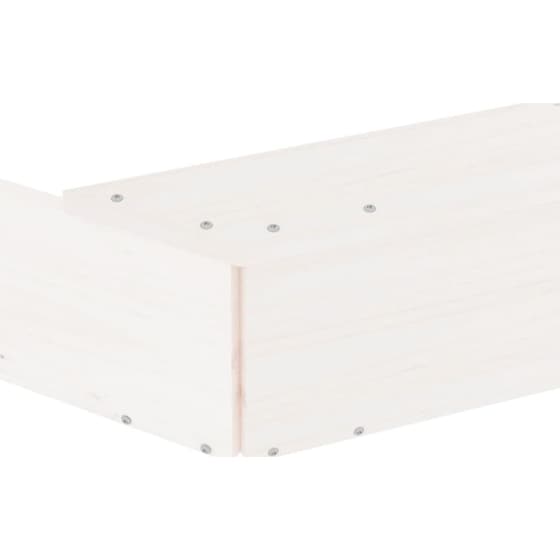 VidaXL Αμμοδόχος με Καθίσματα Οκτάγωνη 159.5x159.5x20cm Ξύλινη - Λευκό image 6