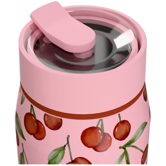 Μπουκάλι Θερμός Estia Lens Save The Aegean Cherry Rose με Καλαμάκι 360 ml image 0