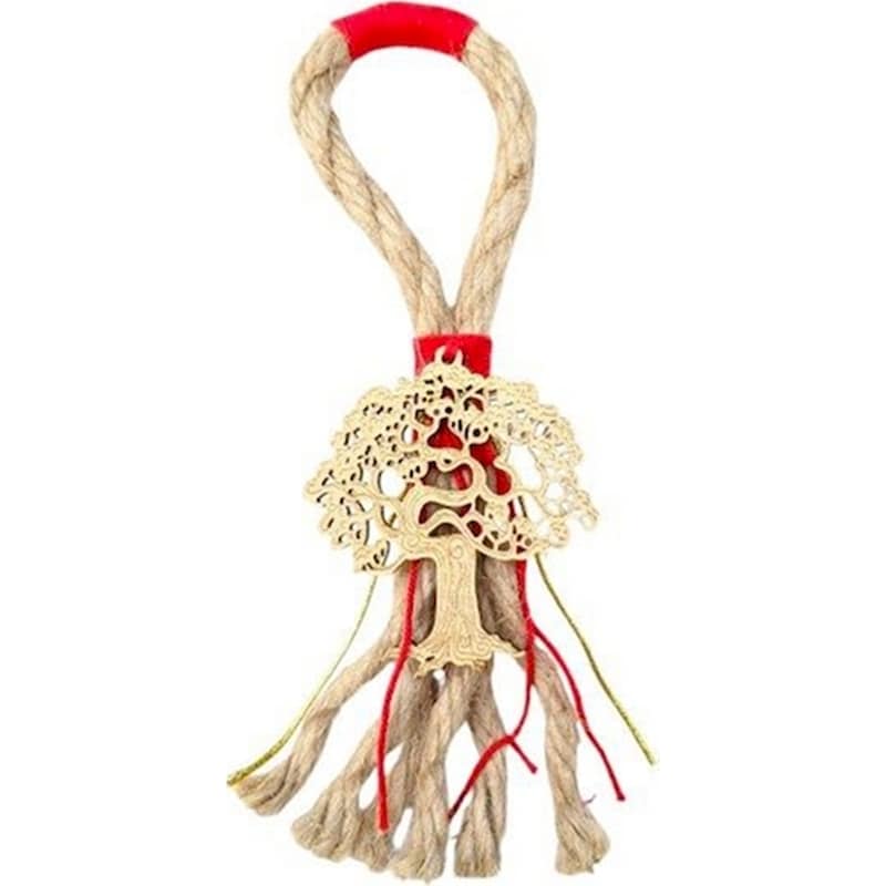 FEELBOHO Χειροποιητο Boho Γουρι 2025 Με Στεφανι Χρυσο