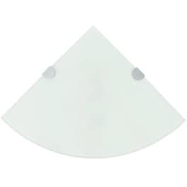 Ράφι Τοίχου VidaXL Γωνιακό από Γυαλί 35x35 cm - Λευκό