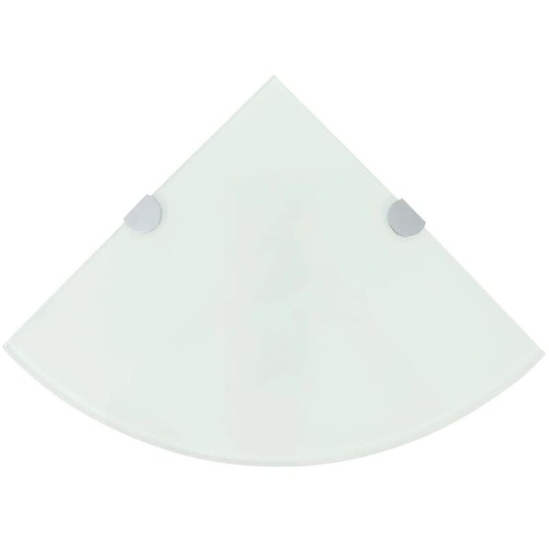 Ράφι Τοίχου VidaXL Γωνιακό από Γυαλί 35x35 cm - Λευκό VIDAXL