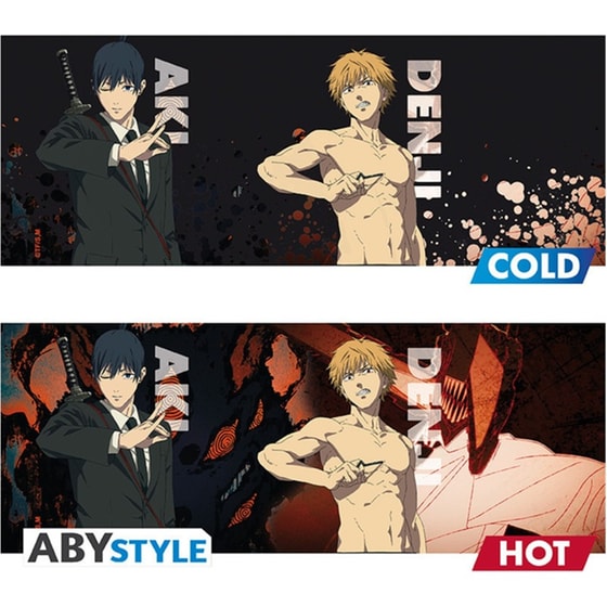 Κούπα Heat Change Abysse Corp. Chainsaw Man - Denji & Aki 460ml image 1