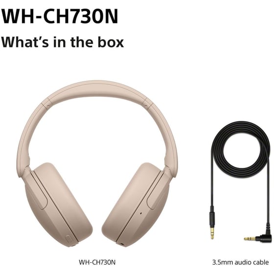 Sony WH-CH730N Ασύρματα Ακουστικά Κεφαλής Noise Cancelling - Beige image 10