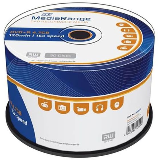 Δίσκοι CD/DVD MediaRange DVD+R 4.7 GB - 50τμχ image 0