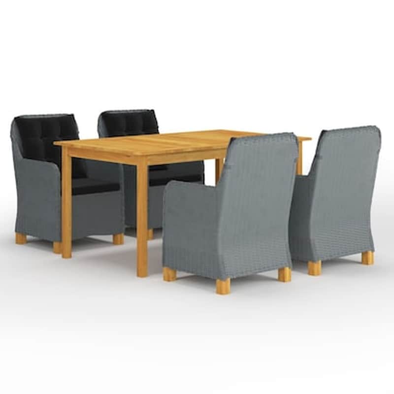 Vidaxl Σετ Τραπεζαρίας Κήπου 5 Τεμαχίων Ανοιχτό Γκρι VIDAXL