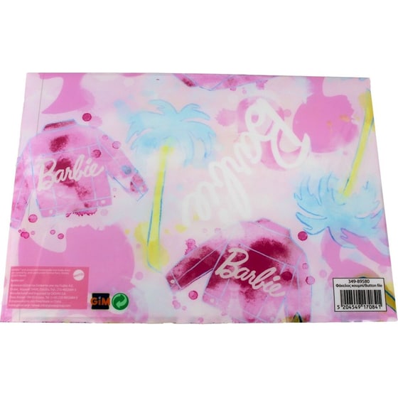 Φάκελος Gim με Κουμπί A4 Barbie Paints image 1