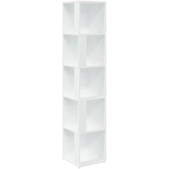 Ραφιέρα VidaXL Γωνιακή από Μοριοσανίδα 33x33x164.5 cm - Λευκό image 2