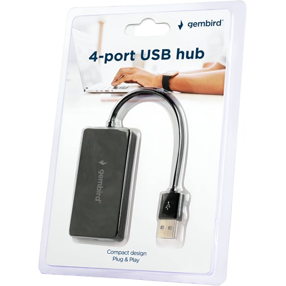 Gembird UHB-U2P4-04 USB Hub 4-Port USB 2.0 συμβατό με USB-A image 2