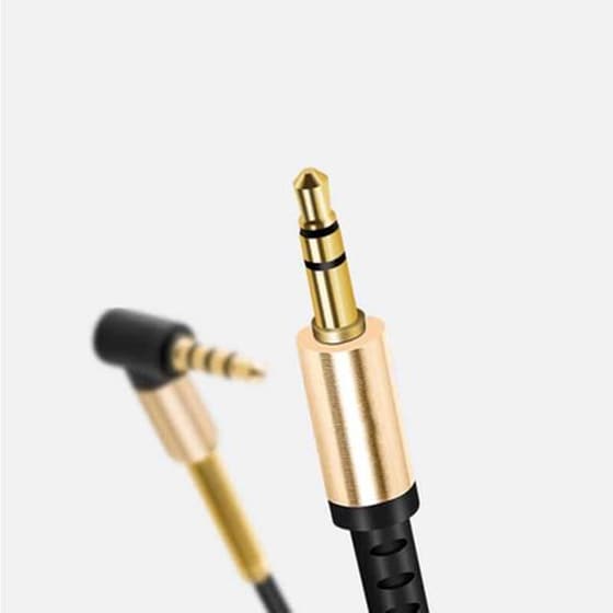 Καλώδιο Σύνδεσης Ήχου Hoco Upa02 3.5mm Male Σε 3.5mm Male Γωνιακό Κονέκτορα 2μ. image 1