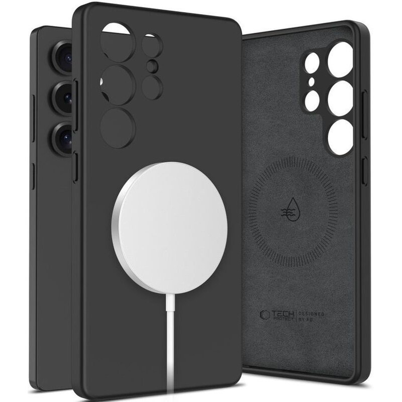 Θήκη Samsung Galaxy S25 Ultra - Tech-Protect Liquid Silicone με MagSafe - Black