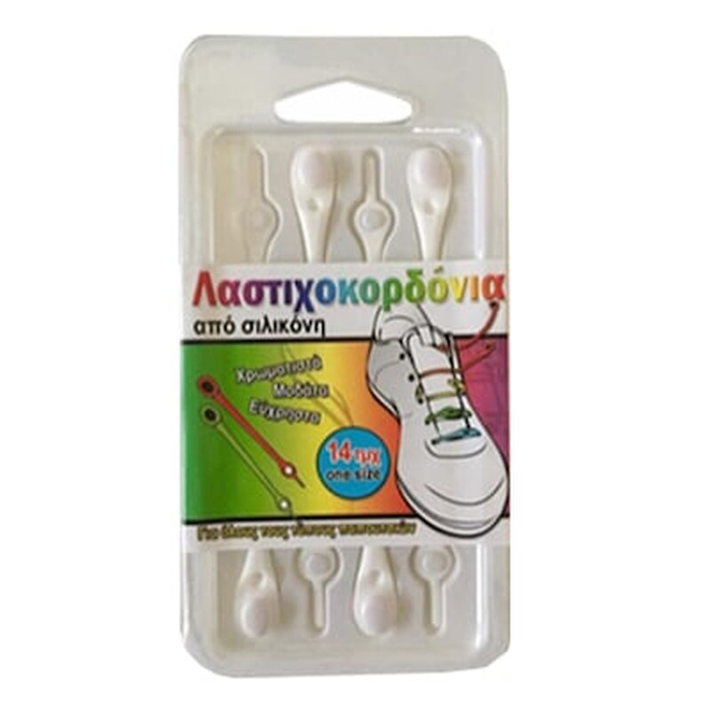 Λαστιχοκορδόνια Χρώματος Άσπρο Smart Laces – 14 Τεμάχια