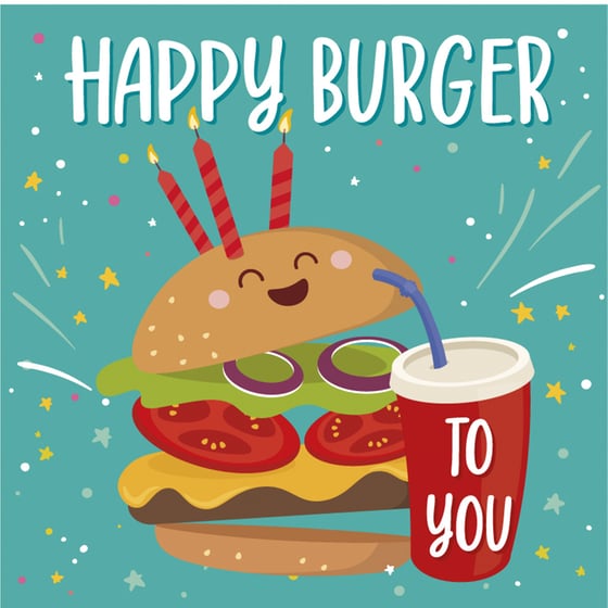 Ευχετήρια Κάρτα Γενεθλίων Legami Burger - 7x7cm image 1