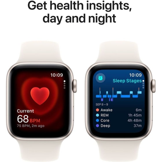 Apple Watch SE GPS 44mm - Starlight Aluminium Case with Starlight Sport Band - M/L image 4