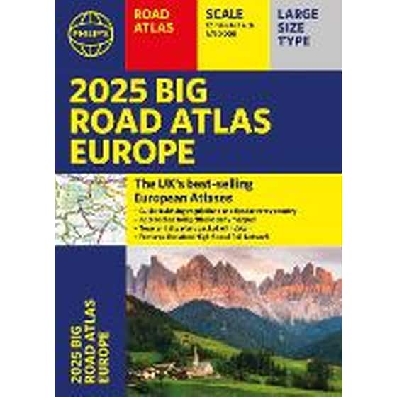 2025 Philip's Big Road Atlas of Europe image 0