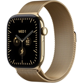Apple Watch Series 12 GPS + Cellular 46mm Radiant Gold Titanium Case with Radiant Gold Milanese Loop - S/M