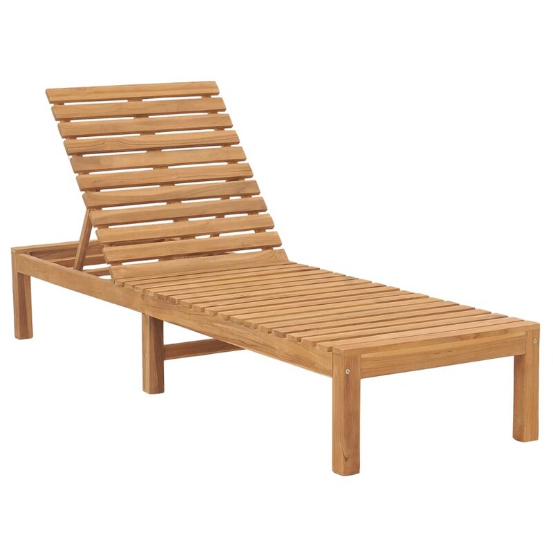 VIDAXL Ξαπλώστρα VidaXL από Μασίφ Ξύλο Teak 200x60x30 cm - Καφέ