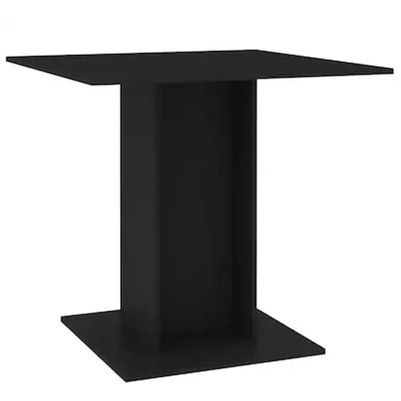 VIDAXL Τραπεζαρία Vidaxl 80x80x75 cm από Μοριοσανίδα - Μαύρο