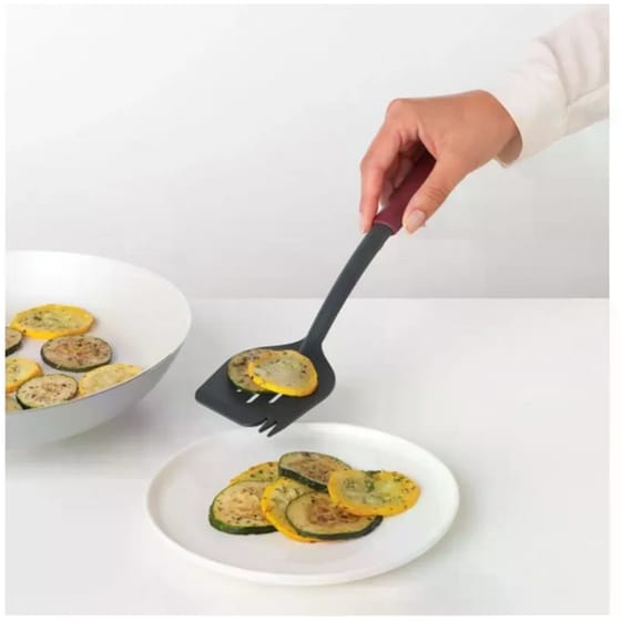 Σπάτουλα Τρυπητή Brabantia με Πιρούνι Πλαστική 32.2 cm - Κόκκινο/Μαύρο image 1