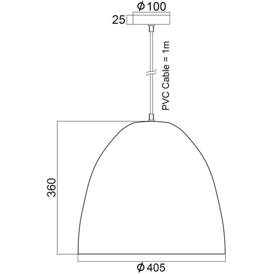 Κρεμαστό Φωτιστικό Οροφής Aca Decor Othello Ks183240b - Μαύρο image 1