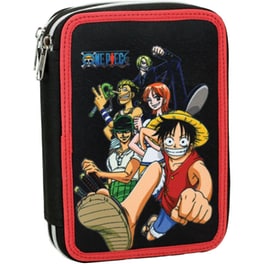 Κασετίνα Παραλληλόγραμμη Gim Διπλή One Piece Red