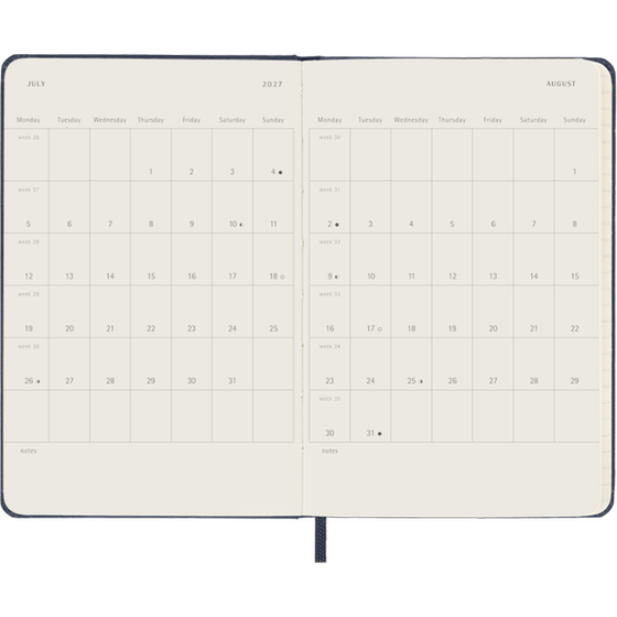 Ημερολόγιο Ημερήσιο 2027 Moleskine 12M Pocket Hardcover Μπλε image 3