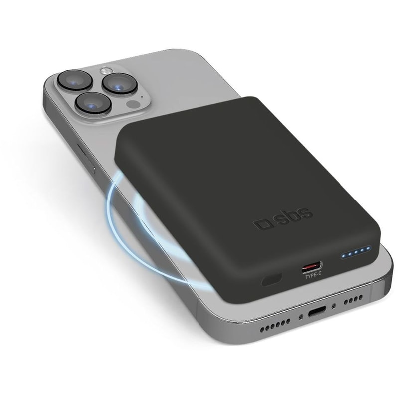 Powerbank SBS Wireless Magnetic 5.000mAh - Μαύρο