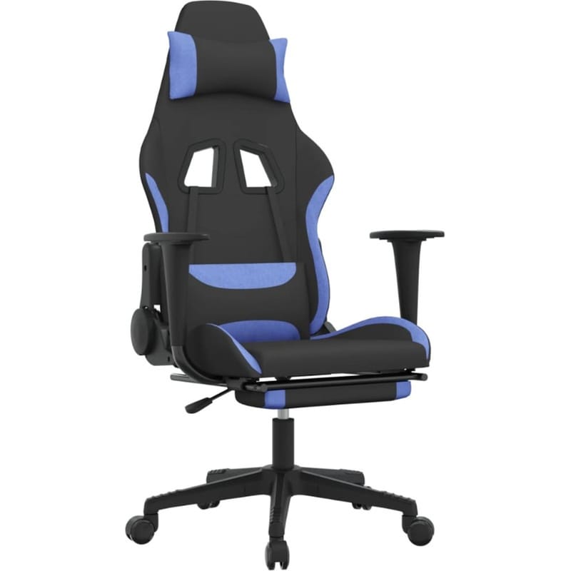 Καρέκλα Gaming VIDAXL 3143749 με Υποπόδιο - Μαύρο