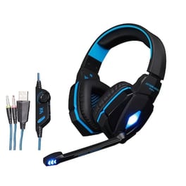 Kotion Each G4000 Gaming Ενσύρματα Ακουστικά 3.5mm/USB με LED Φωτισμό - Μαύρα