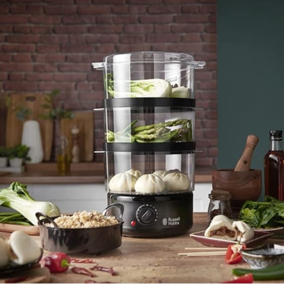 RUSSELL HOBBS 26530-56 Compact steamer 400 W 7 L Μαύρο Ατμομάγειρας image 1