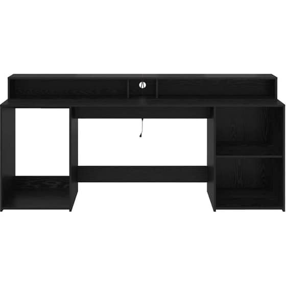 Γραφείο VidaXL από Επεξεργασμένο Ξύλο 200x55x91 cm - Μαύρη Δρυς image 5